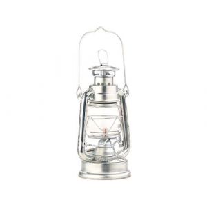 Lampe-tempête rétro à pétrole 18,5 cm "Agneta" - aspect Zinc
