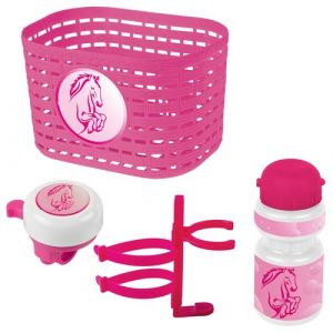 Ventura Paardset d'accessoires filles rose/blanc 4 pi&egrave;ces