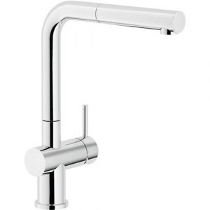 Mitigeur &eacute;vier bec orientable avec douchette 1 jet Capitole - Anconetti - Chrom&eacute;