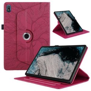 Coque pour Nokia T20 10.4 Pouces en 2021 &Eacute;tui Support Rotatif &agrave; 360 Degr&eacute;s PU Cuir Housse de Protection Portefeuille Tablet ZURSANA Rouge