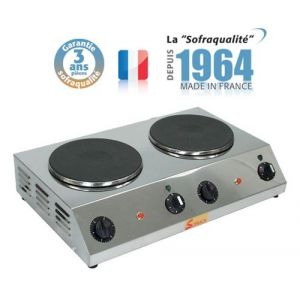 Réchaud Electrique Professionnel 2 plaques Diamètre 300 mm Sofraca