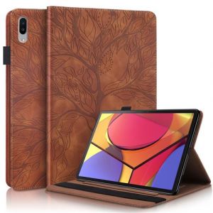 Étui FOXDOCK à rabat pour Samsung Galaxy Tab S6 Lite antichoc en relief avec support et emplacement pour carte-Noir