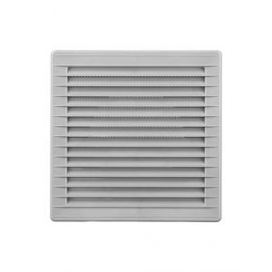 Grille D'a&eacute;ration Carr&eacute;e Encastr&eacute;e R&eacute;glable &oslash; 80-150 Avec Moustiquaire 170x170x11,5mm Abs Gris