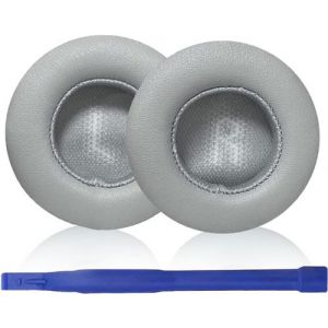 Coussinets de rechange, compatibles avec les casques JBL E35 E45BT E45, en cuir synth&eacute;tique, pi&egrave;ces de r&eacute;paration - Gris