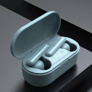 Ecouteurs Bluetooth Sans Fil Hifi Mini Avec Micro Et Boîte De Charge Bleu Vert YONIS