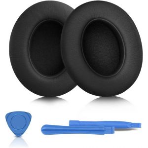 Coussinets d'oreille pour Beats Studio 2 & Studio 3 Wired & Wireless Coussinets de Rechange en Mousse &agrave; M&eacute;moire de Forme avec Cuir prot&eacute;in&eacute; Souple