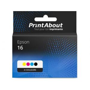 Cartouche compatible Epson 16 (T1621/22/23/24) - 4 couleurs - Multipack