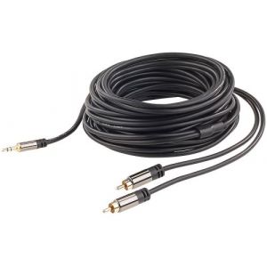 Câble stéréo Premium Cinch / Jack 3,5 mm mâle - 10 m