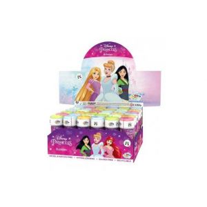 Pack 36 tubes bulles de savon 60 ml disney princesses - flacon  solution bubble party fun - cadeau fete enfant - set jouet et carte