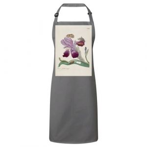 Fabulous Tablier Cuisine Premium Gris Iris Papillons Chenilles Illustration Botanique