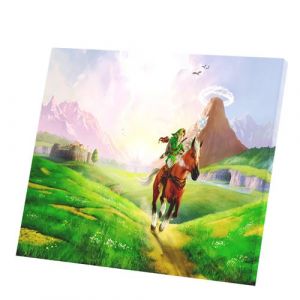 Fabulous Tableau décoratif en toile Zelda Plaine Hyrule à Cheval (47 cm x 40 cm)