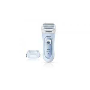 Rasoir - tondeuse electrique braun silk-&eacute;pil lady shaver 5-160 - femme - 3 en 1 - sans fil - technologie wet & dry - bleu