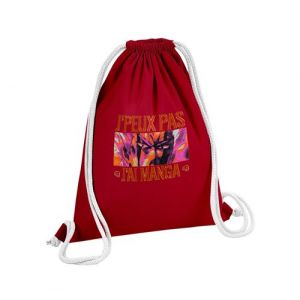 Fabulous Sac de Gym en Coton Rouge J'peux Pas J'ai Manga Garou 12 Litres