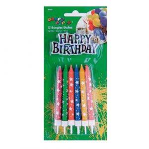 12 bougies anniversaire étoilées - dart 190303