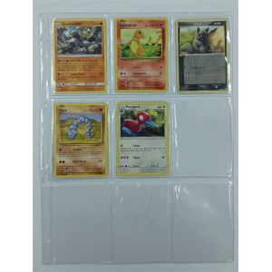 feuilles au format a4 lot de 10 - 9 cases pour cartes pokemon et magic