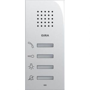 Gira ap system 55 125003 panneau de commande pour interphone audio blanc brillant