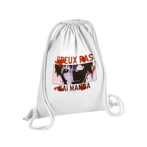 Fabulous Sac de Gym en Coton Blanc J'peux Pas J'ai Manga Kaneki 12 Litres