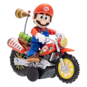Super Mario Galaxy, le film - Figurine Mario avec Moto &agrave; R&eacute;trofriction 6 cm