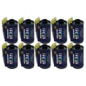 GT Photo Pellicule Couleur GT24FILM 35mm - Lot de 10 Films 24 Poses - Ideal pour Photographie, Developpement et Impression de Qualite