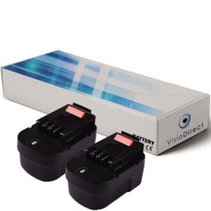 Lot de 2 batteries pour Black et Decker BDGL14K2 perceuse sans fil 3000mAh 14.4V - Visiodirect -