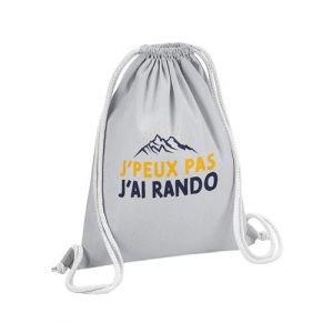 Fabulous Sac de Gym en Coton Gris J'peux pas j'ai rando 12 Litres