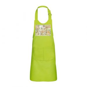 Fabulous Tablier Cuisine Enfant 2 Poches Vert Lapin Chatons Canards Beatrice Potter - Haut de gamme