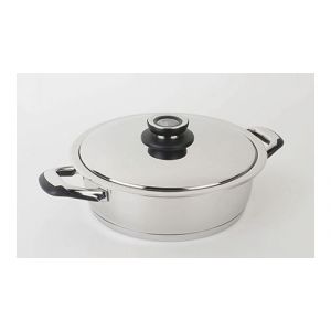 Warmcook - Sauteuse cuisson basse temp&eacute;rature 28 cm 5,5 L + couvercle Ecovitam Inox 18/10