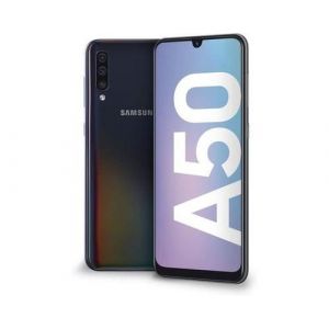 Samsung Galaxy A50 - 4G smartphone - double SIM - RAM 4 Go / Mémoire interne 128 Go - microSD slot - écran OEL - 6.4" - 2340 x 1080 pixels - 3 x caméras arrière 25 MP, 5 MP, 8 MP - front camera 25 MP - noir