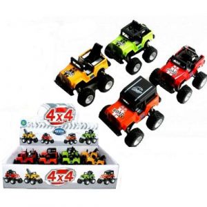 1 Voiture 4 X 4 En Metal Sur Ressort Monster Truck 8 X 7 Cm Jouet