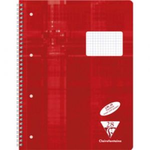 clairefontaine clairefontaine cahier spiralé, a4, ligné avec marge, noir