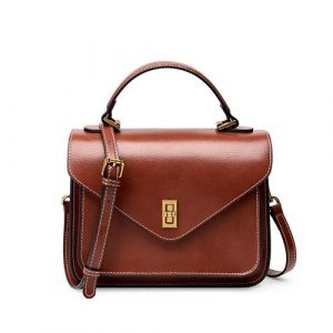 Portefeuille et sac à main en paille d'été en cuir véritable marron Sac porté main unique