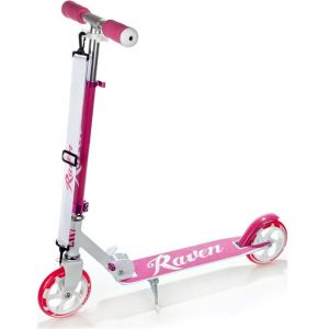 Trottinette grande roue Laura RAVEN Enfant Mixte Glisse urbaine Blanc/Rose