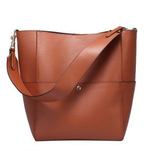 Femme cuir véritable Designer sac à main portefeuille et sac à main brun