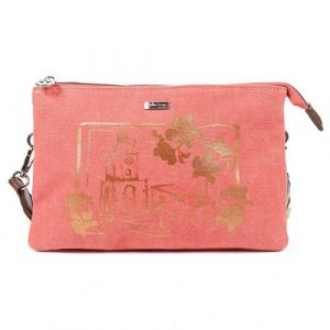 Les Tropeziennes par M.Belarbi - Pochette bandouli&egrave;re "Oliana" - orange - 27 x 17 x 2 cm - Orange