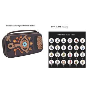 24pcs Jeux de Cartes circulaire Amiibo Zelda Breath of the Wild Zelda AMIIBO nfc Tag Carte compatible Nintendo switch Wii U SAC de Transport inclus