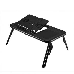 Support de Bureau de Table de Lit Pliant portable Réglable pour Ordinateur Portable PC (Noir)