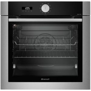 Brandt BOP7536X - Four - encastrable - niche - largeur : 56 cm - profondeur : 55 cm - hauteur : 58.5 cm - avec système auto-nettoyant - classe A+ - inox noir