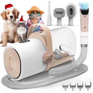 PG50 Tondeuse pour Chien avec Aspirateur, Kit de Toilettage Professionnel pour Animaux de Compagnie avec Puissance d'Aspiration de 11000 Pa