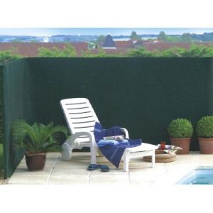INTERMAS - Brise vue vert en maille plastique 100% occultant 1,8 x 5m TANDEM