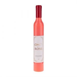 Parapluie pliable en forme de bouteille de vin ros&eacute; alcool