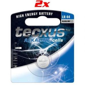 Tecxus piles bouton LR44 - Lot de 2