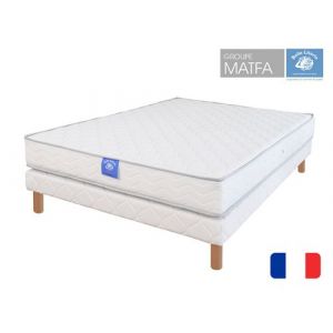 Ensemble matelas belle literie rubis + sommier tapissier 120x190