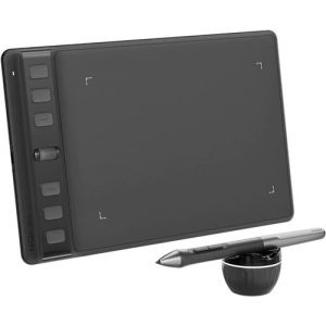 HUION H641P Inspiroy 2 S Tablettes Graphique, 6,3 x 3,9 Pouces Tablette à Dessin avec Stylet numérique Passif à 8192 Niveaux - Noir