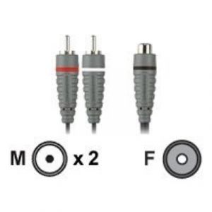 Bandridge Blue - C&acirc;ble de subwoofer - RCA m&acirc;le pour RCA femelle - 20 cm - blind&eacute;