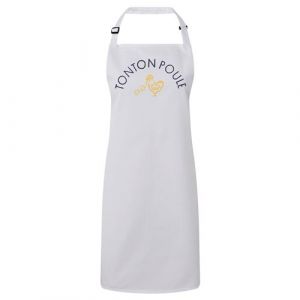 Fabulous Tablier Cuisine Premium Blanc Tonton Famille Poule