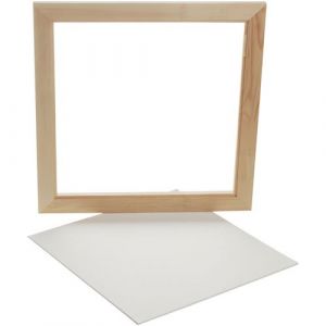 Creotime panneau en toile avec cadre 35,8 x 35,8 x 35,8 x 1,5 cm