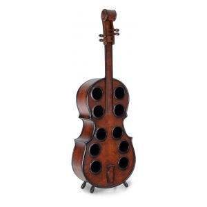 Stagecaptain WR-10 Stradivino Range-Bouteilles à Vin 10 Porte Casiers au design Violoncelle Rangement en Bois