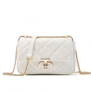 Cuir v&eacute;ritable femmes Top Handle sac &agrave; main sac &agrave; bandouli&egrave;re unique sac &agrave; bandouli&egrave;re oblique blanc