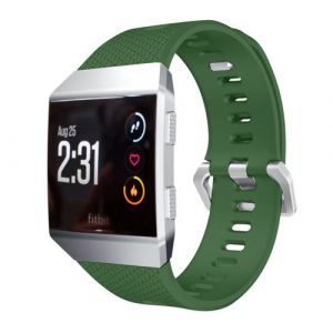 Strap-it Bracelet silicone - compatible pour Fitbit Ionic (vert armée)