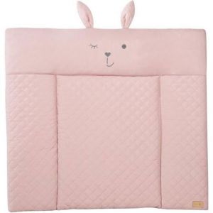 Matelas a langer - ROBA - Visage de lapin Lily Rosa - 85 x 75 cm - Rose